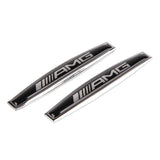 2pcs Mercedes Benz AMG Logo Metal Car Side Body Sticker Emblem Badge Decal