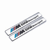 2pcs BMW M Power Logo Car Fender Side Emblem Badge Sticker