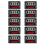 10pcs Audi S R Epoxy Car Armrest Button Sticker