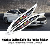 2pcs Ford Logo Metal Car Sider Fender Sticker Emblem Badge