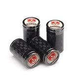 4pcs/set Dodge Viper Logo Carbon Fiber Car Air Valve Stem Cap Auto Tyre Valve Covers