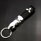 Mitsubishi Leopard PU Leather Car Keychain Key Ring Pendant