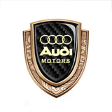 Audi Metal Carbon Fiber Shield Car Rear Sticker Auto Window Emblem Badge Decal