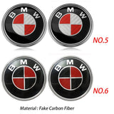 2PCS BMW Logo X1 X3 X5 X6 1 3 5 7 Series 82mm Car Front Hood Sticker 82mm Auto Trunk Emblem Rear Badge Decal