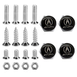 4pcs/set Acura Logo Stainless Steel Car License Plate Bolts
