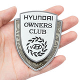 Hyundai Metal Shield Car Rear Sticker Auto Window Emblem Badge Decal