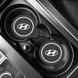 2pcs/set Hyundai PVC Car Water Coaster Cup Mat