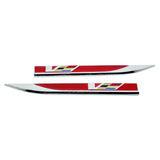2pcs/set Cadillac V Metal Car Fender Side Sticker Emblem Badge Decal