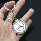 Mercedes Benz AMG Logo Diamond Keychain Metal Keyring