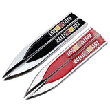 2pcs Mitsubishi Ralliart Logo Metal Car Side Fender Sticker Emblem Badge Decal Decoration