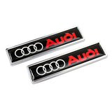 2pcs/set Audi Sline Logo Metal Car Side Sticker Auto Emblem Badge