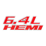 Dodge 6.4L HEMI Metal Car Rear Sticker Trunk Emblem Badge Decal