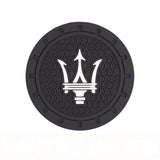 2pcs/set Maserati Logo PVC Waterproof Car Water Coaster