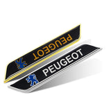 2pcs Peugeot Logo Car Fender Side Sticker Decal Emblem Badge
