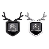 Citroen ABS Deer Car Rear Sticker Shield Trunk Emblem Badge Decal