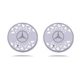 2pcs Mercedes Benz Logo Car Water Coasters 7-color LED Light Cup Mat Holder