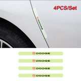 4pcs Dodge Luminous Car Door Bumper Strip Anti-collision Protection Sticker