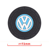2pcs/set Volkswagen Logo PVC Waterproof Car Water Coaster