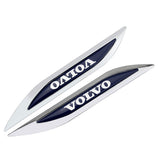 2pcs Volvo Logo Metal Car Sider Fender Sticker Emblem Badge