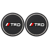 2PCS Toyota TRD Diamond Car Water Coaster Cup Mat