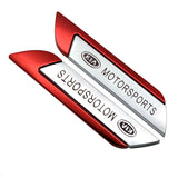 2pcs KIA Metal Car Side Fender Sticker Emblem Badge Decal