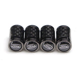 4pcs/set Ford Logo Carbon Fiber Car Air Valve Stem Cap Auto Tyre Valve Covers