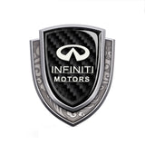 Infiniti Metal Carbon Fiber Shield Car Rear Sticker Auto Window Emblem Badge Decal