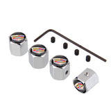 4pcs/set Cadillac Anti-Theft Car Air Valve Stem Cap Auto Tyre Valve Covers