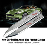 2pcs Jaguar Logo Metal Car Side Fender Sticker Emblem Badge