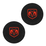 2pcs/set Dodge Logo PVC Waterproof Car Water Coaster