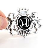 Honda Double Lion Metal Car Rear Sticker Auto Window Emblem Badge Decal