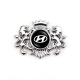 Hyundai Double Lion Metal Car Rear Sticker Auto Window Emblem Badge Decal