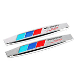 2pcs Audi RS Sline Motorsport Logo Metal Car Fender Side Badge Decal Rear Emblem Sticker