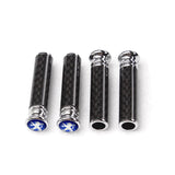 4pcs/set Peugeot Logo Carbon Fiber Car Door Bolt Lock Pins Gate Lock Screws