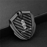 Lincoln Shield Carbon Fiber Car Side Window Sticker Emblem Badge Decal