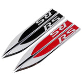 2pcs Ford RS Ecoboost Logo Metal Car Side Fender Sticker Emblem Badge Decal Decoration