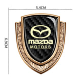Mazda Metal Carbon Fiber Shield Car Rear Sticker Auto Window Emblem Badge Decal