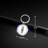 Lincoln Logo Diamond Keychain Metal Keyring