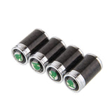 4pcs/set Skoda VRS Logo Carbon Fiber Car Air Valve Stem Cap Auto Tyre Valve Covers