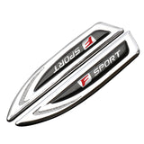 2pcs Lexus F Sport Metal Car Side Fender Emblem Sticker Decal