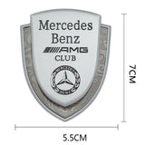 Mercedes Benz Metal Shield Car Rear Sticker Auto Window Emblem Badge Decal