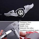 Volkswagen Angle Wings Metal Car Front Hood Bonnet Sticker Emblem Badge