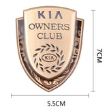 KIA Metal Shield Car Rear Sticker Auto Window Emblem Badge Decal