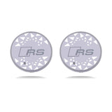 2pcs Audi Sline RS Quattro Logo Car Water Coasters 7-color LED Light Cup Mat Holder