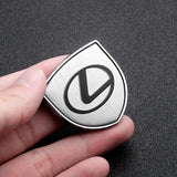 2pcs 39x39mm Lexus Shield Metal Car Window Sticker Emblem Badge Decal