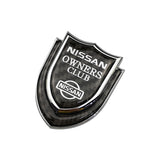 Nissan Shield Carbon Fiber Car Rear Sticker Window Emblem Badge Decal