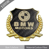 BMW Carbon Fiber Car Rear Shield Sticker Auto Body Window Emblem Badge Decal