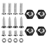 4pcs/set Ssang Yong Logo Stainless Steel Car License Plate Bolts