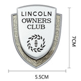 Lincoln Metal Shield Car Rear Sticker Auto Window Emblem Badge Decal
