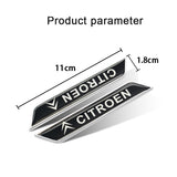 2pcs Citroen Logo Car Fender Side Sticker Decal Emblem Badge